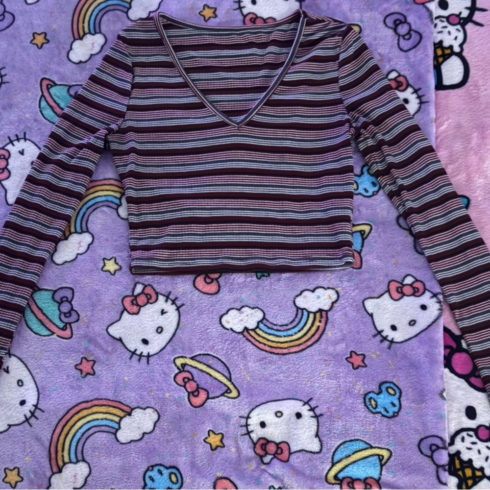 Striped Long Sleeve Women’s Top